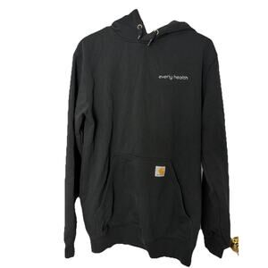 Carhartt K121 Men’s Small Black Pullover Hoodie Loose Fit